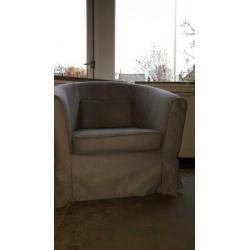 Ikea Tullsta fauteuil stoel met Nordvalla middengrijze hoes.