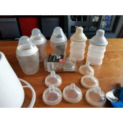Tommee Tippee flessen, spenen, droogrekje, en meer