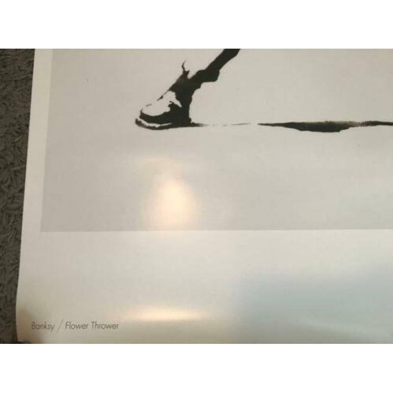 BANKSY poster flower thrower - NIEUW