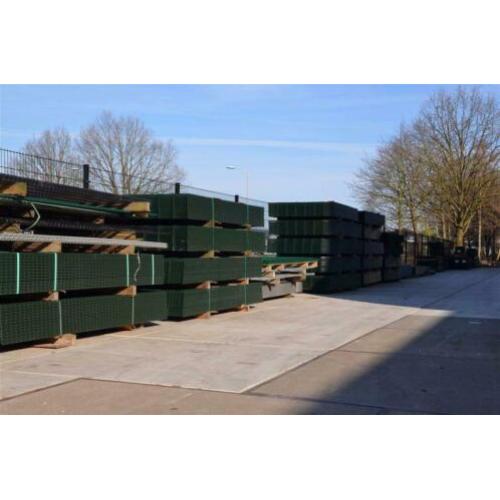 Compleet pakket: 40m1 Dubbelstaafsmat 8x6x8 160cm RAL 6009