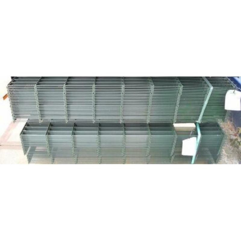 Compleet pakket: 40m1 Dubbelstaafsmat 8x6x8 160cm RAL 6009
