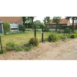 Compleet pakket: 40m1 Dubbelstaafsmat 8x6x8 160cm RAL 6009