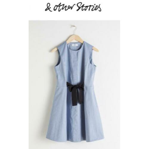 & Other Stories mouwloze jurk lichtblauw mt 38