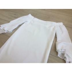 Wit jurkje maat S off shoulder strapless zomerjurkje Nelly