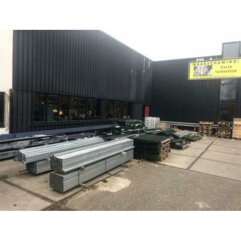 10m Gegalvaniseerd hekwerk 123cm hoog - 2e keus groene paal