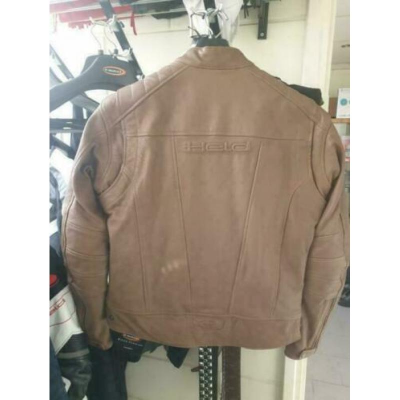 Held bruin lederen motorjack nieuw outlet maat 50 en 52