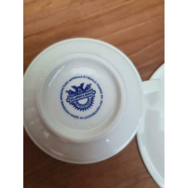 Villeroy & Boch kop en schotel Delfts blauw opdruk vintage r