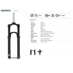 Voorvork suntour raidion SR 27,5" boost mat zwart
