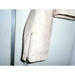 Dolce Vita Zalm Roze Leather Look Nep Laar Biker Jasje mt 48