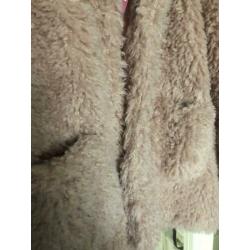 Winterjas maat 40 roze fluffy