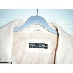 Dolce Vita Zalm Roze Leather Look Nep Laar Biker Jasje mt 48