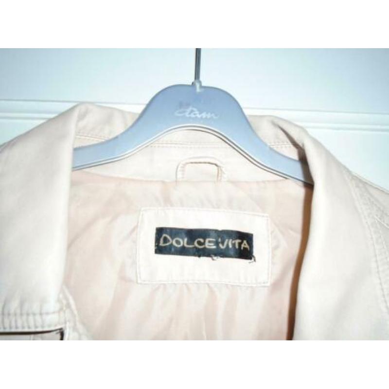 Dolce Vita Zalm Roze Leather Look Nep Laar Biker Jasje mt 48