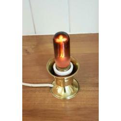 Devotielamp, devotielampje, kruislampje, koper, jaren 50