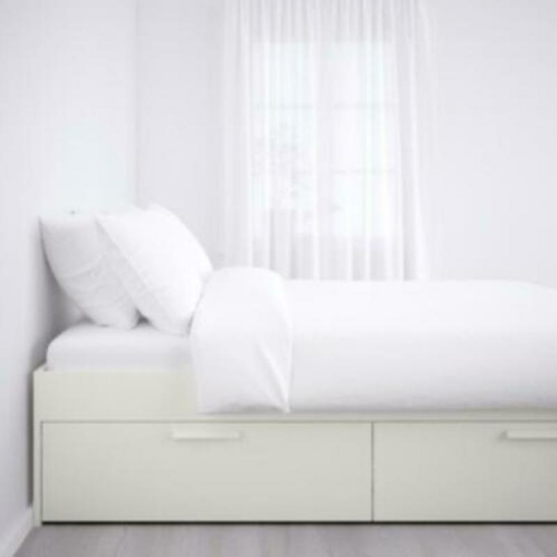 2 persoonsbed Brimnes IKEA wit