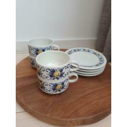 Villeroy & Boch kop en schotel Delfts blauw opdruk vintage r