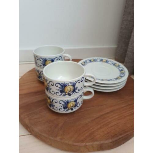 Villeroy & Boch kop en schotel Delfts blauw opdruk vintage r