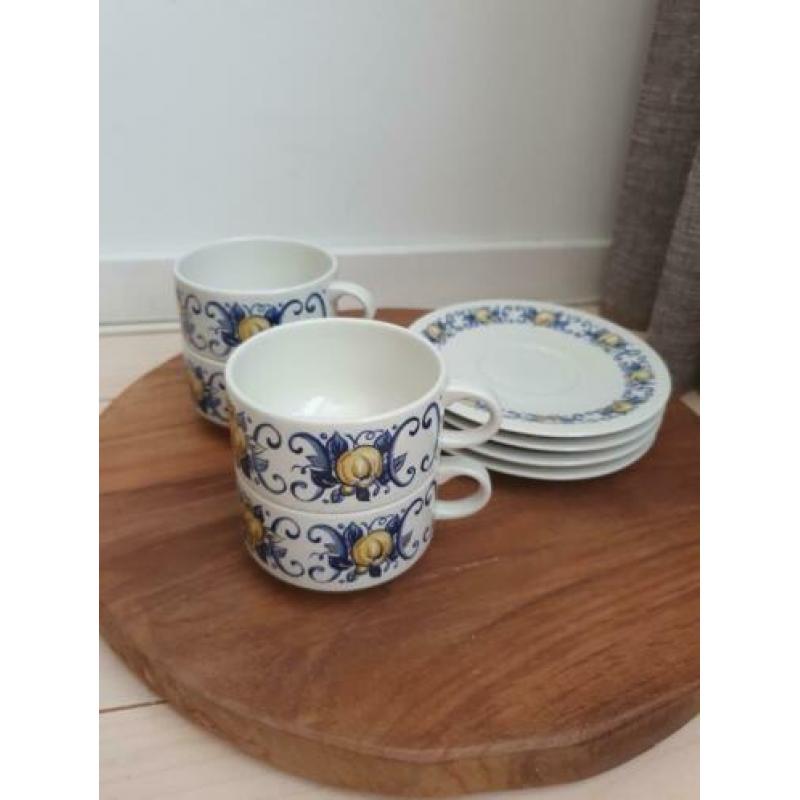 Villeroy & Boch kop en schotel Delfts blauw opdruk vintage r