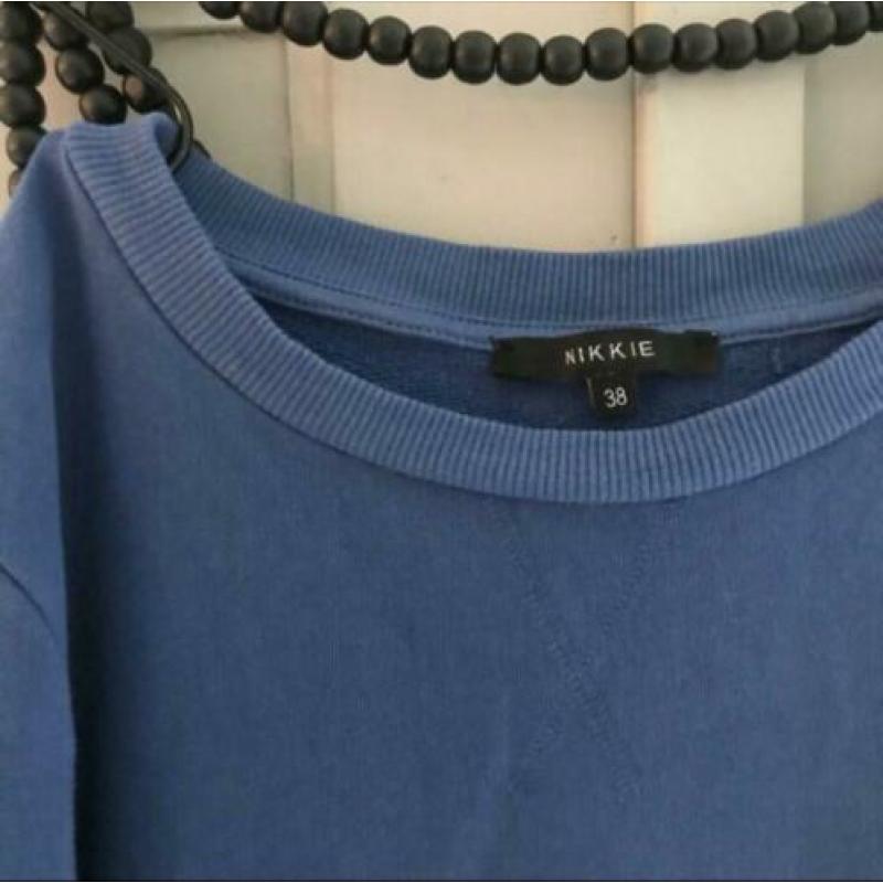 Als Nieuw! NIKKIE sweatdress jurk dress jeans blauw maat 38