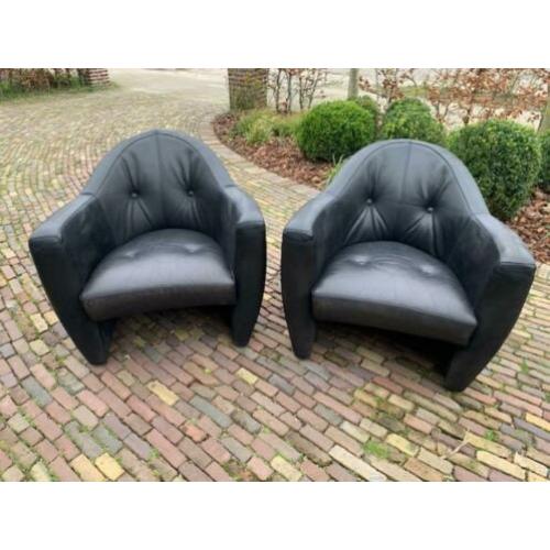 Carbas leolux fauteuil 2 stuks zwart