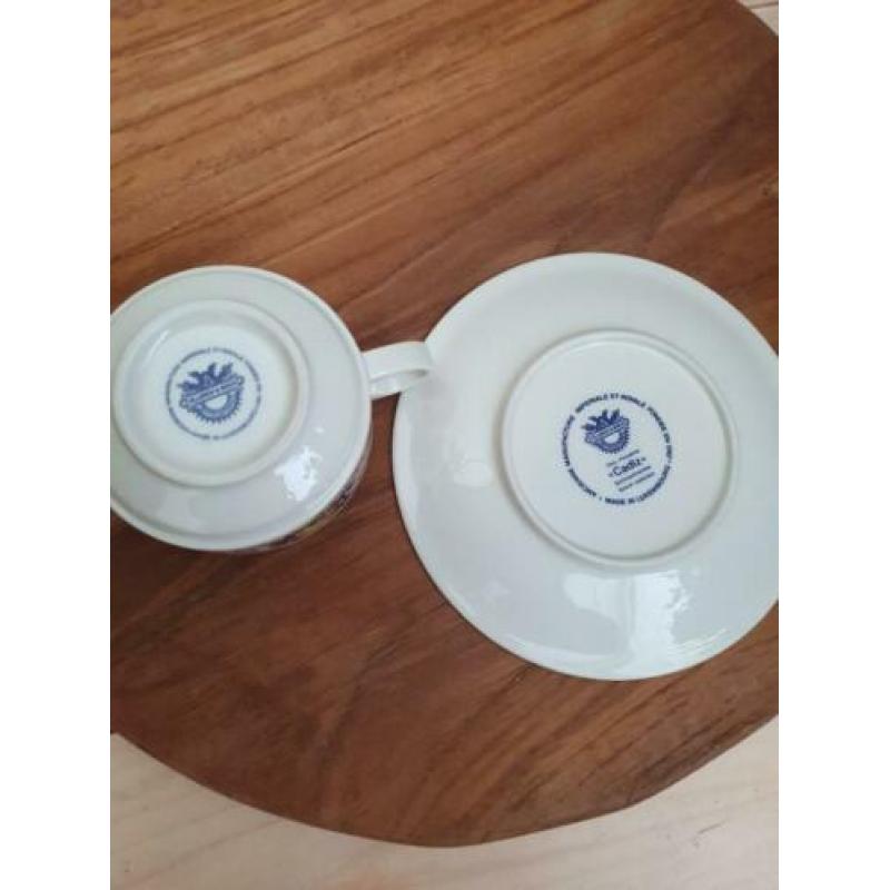 Villeroy & Boch kop en schotel Delfts blauw opdruk vintage r