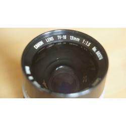 Canon 13mm F/1:1.5 C-mount