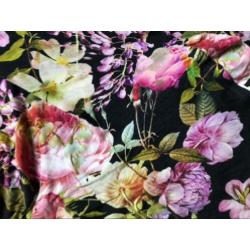 Svarva bloemen voorjaar rok mt 42/44 stretch gevoerd