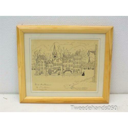 Oud Amsterdam tekening in lijst 87733