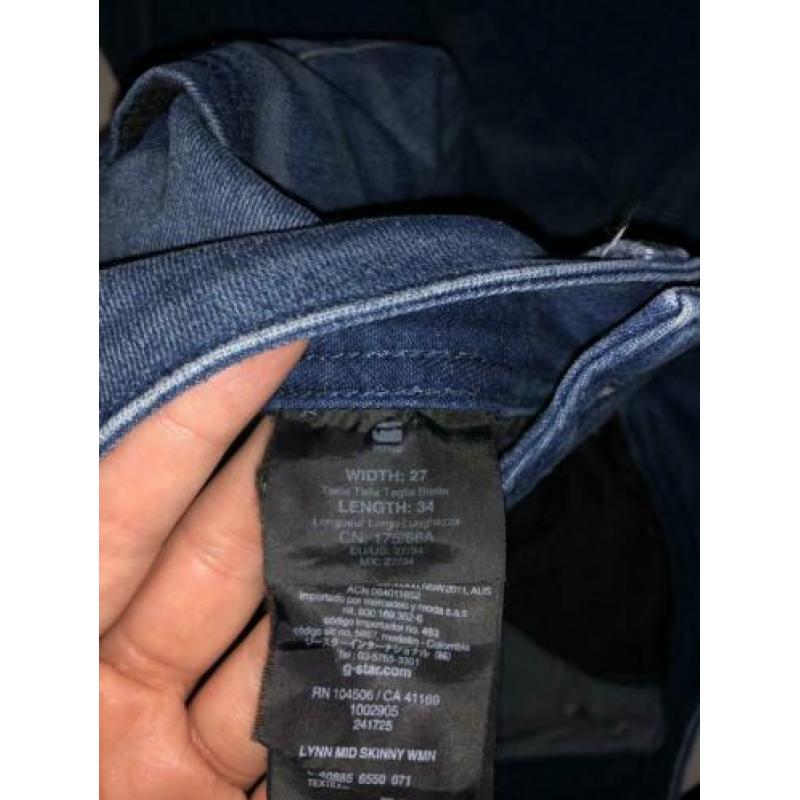 Gstar Raw midrise jeans maat 27/34