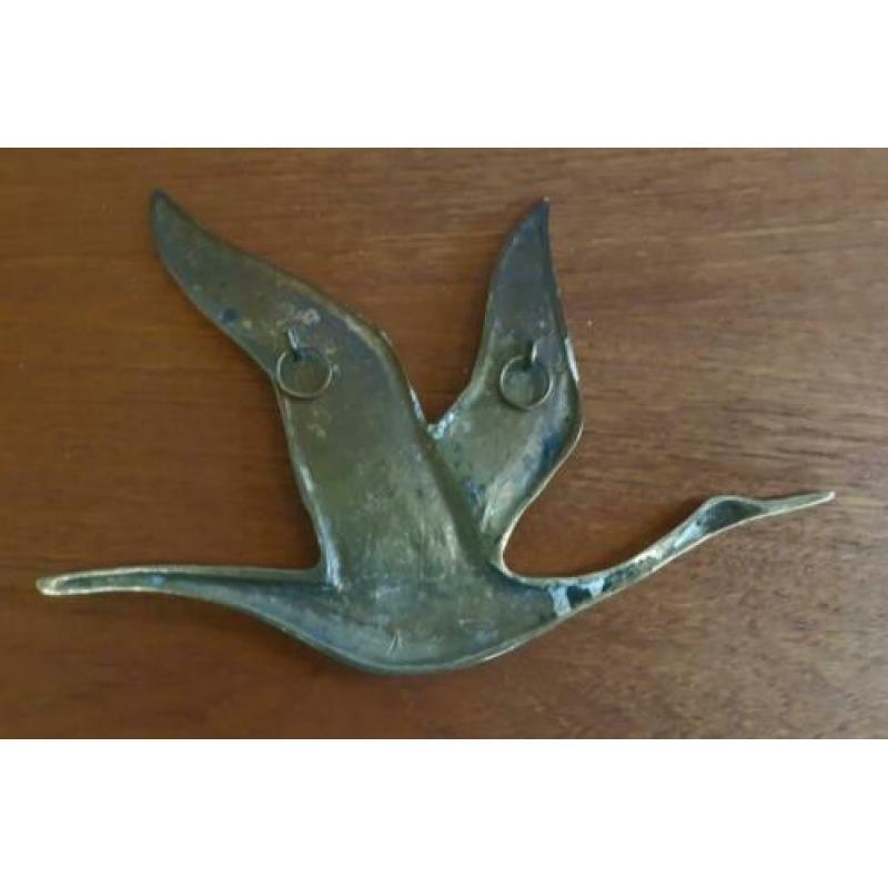 Vintage Hollywood regency koperen vogels