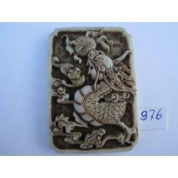 Oude amulet hanger van chinese jade draak 976 #