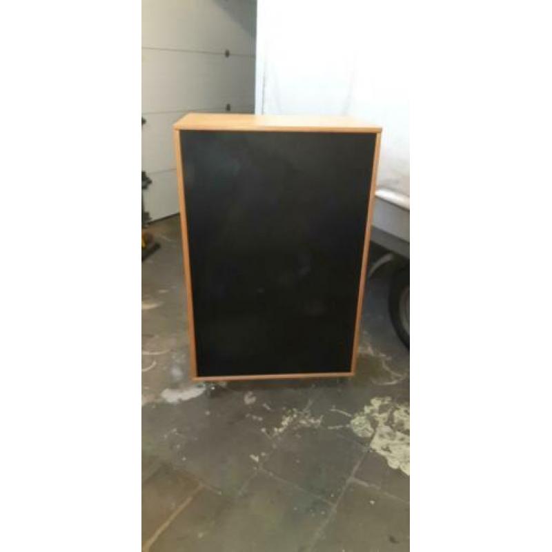 Klassehout KDV-kast / knutselkast/schappenkast met krijtbord