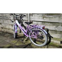 24 inch meisjesfiets Loekie paars