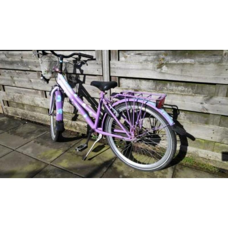 24 inch meisjesfiets Loekie paars