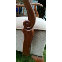 Antieke, vintage leunstoel, rookstoel, fauteuil.