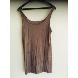 NIEUW chic topje MEY taupe hemdje spaghettitop 12.50 euro