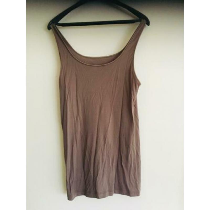 NIEUW chic topje MEY taupe hemdje spaghettitop 12.50 euro