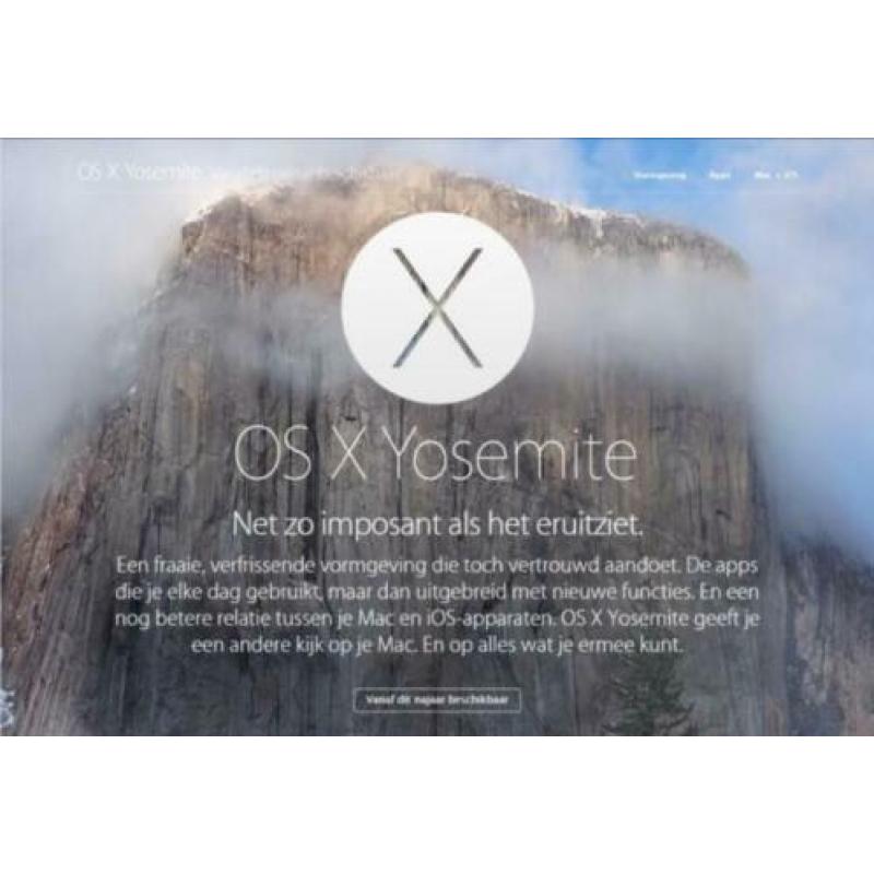 Mac OS X Yosemite 10.10.5 VoorGeïnstalleerd op SSD van 250GB