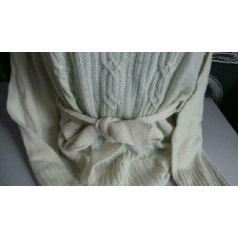 Vintage creme trui met bijpassende ceintuur mt 38 - TR3