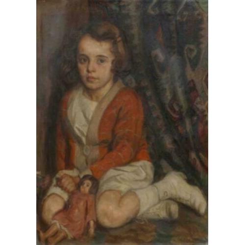 =uit 1925 = PORTRET van een meisje =GESIGNEERD==