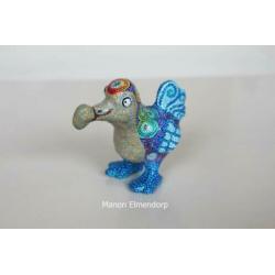 Unieke Handbeschilderd Beeldje Dodo / Vogel Kunst Nieuw