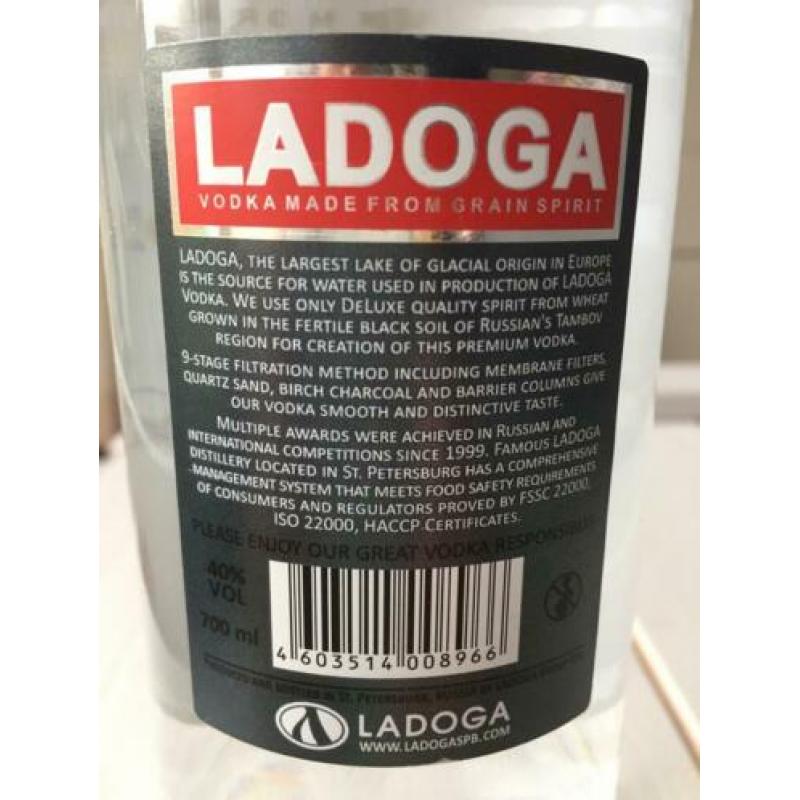 Ladoga 70 cl Vodka 40% NIEUW