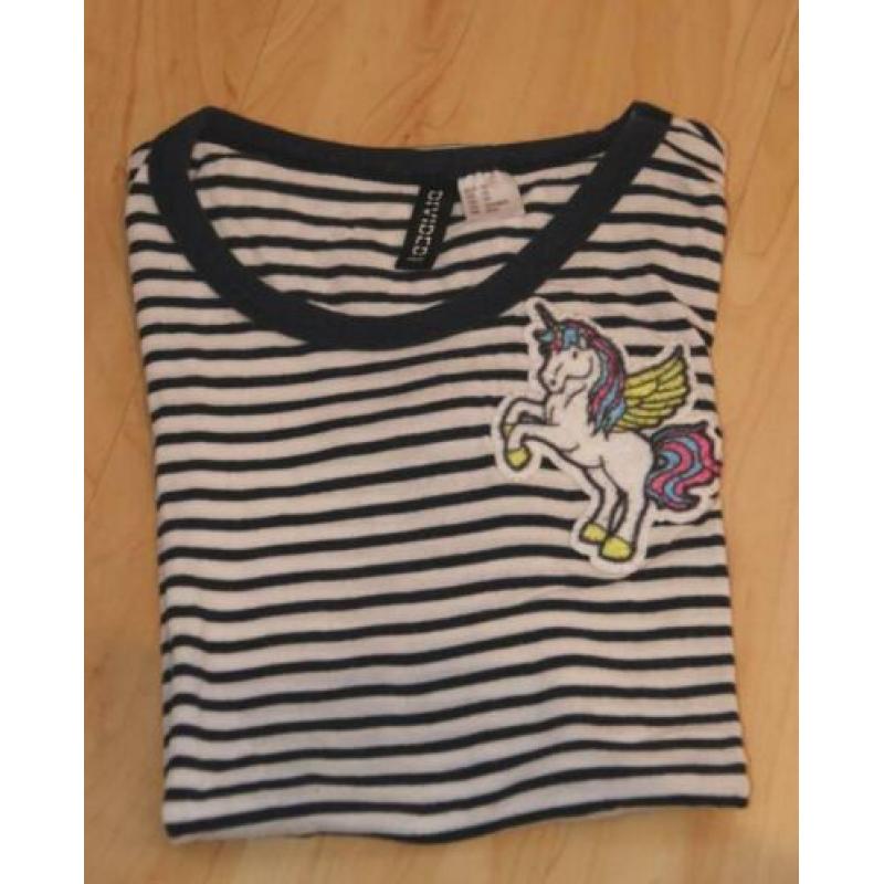 5 shirts H&M Divided maat XS en S