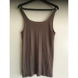 NIEUW chic topje MEY taupe hemdje spaghettitop 12.50 euro