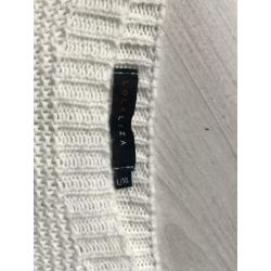 Zwart/wit/grijze gebreide trui, maat L/XL, valt als M