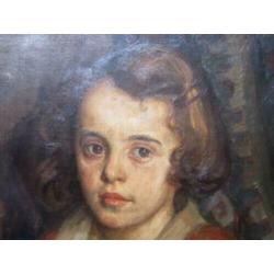 =uit 1925 = PORTRET van een meisje =GESIGNEERD==