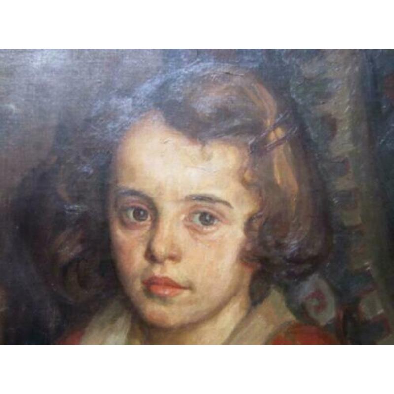 =uit 1925 = PORTRET van een meisje =GESIGNEERD==