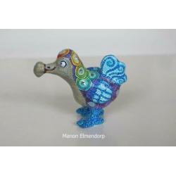 Unieke Handbeschilderd Beeldje Dodo / Vogel Kunst Nieuw