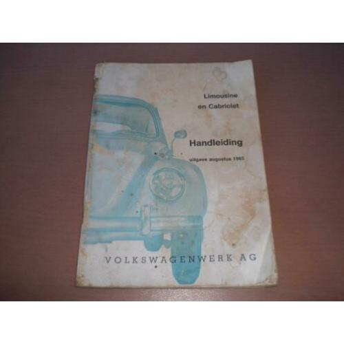 Handleiding/ instructieboekje Volkswagen Kever/ 1965