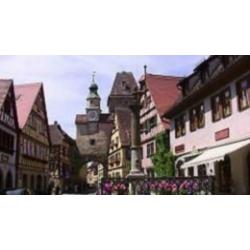 Aquarel Jan H. Schoenmakers Markusturm Rothenburg Tauber