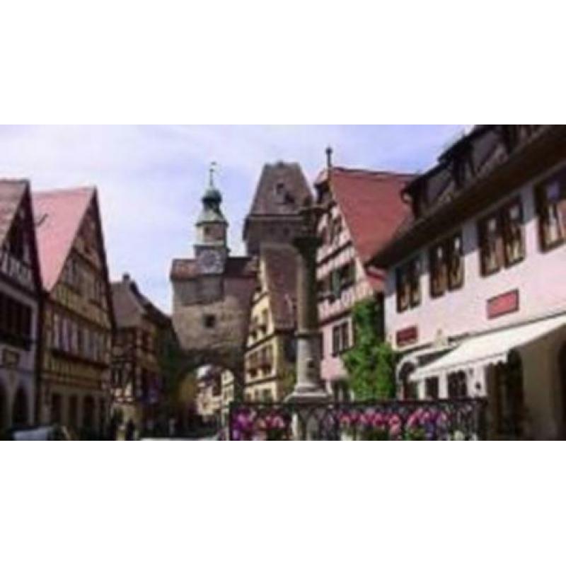 Aquarel Jan H. Schoenmakers Markusturm Rothenburg Tauber